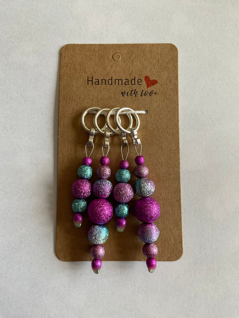 1 - Rings - pink and purple hearts
